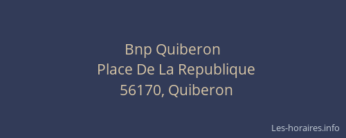 Bnp Quiberon