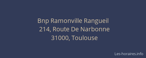 Bnp Ramonville Rangueil