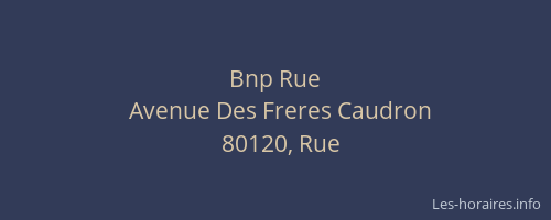Bnp Rue