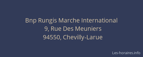 Bnp Rungis Marche International