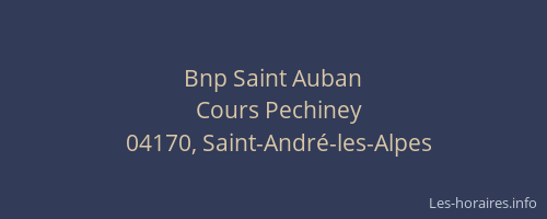 Bnp Saint Auban