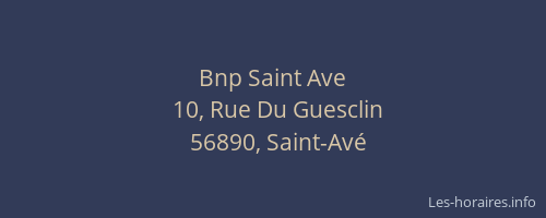 Bnp Saint Ave