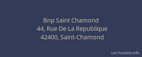 Bnp Saint Chamond