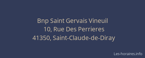 Bnp Saint Gervais Vineuil