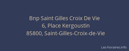 Bnp Saint Gilles Croix De Vie