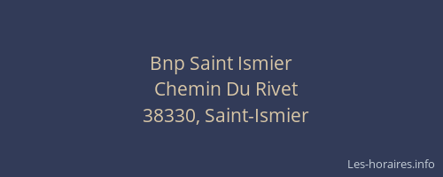 Bnp Saint Ismier