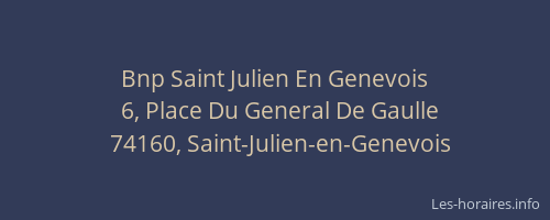Bnp Saint Julien En Genevois