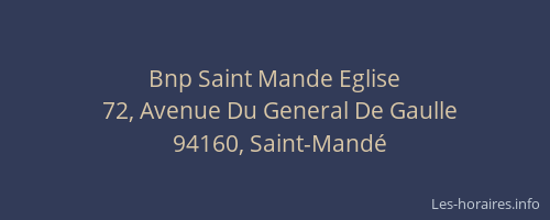 Bnp Saint Mande Eglise