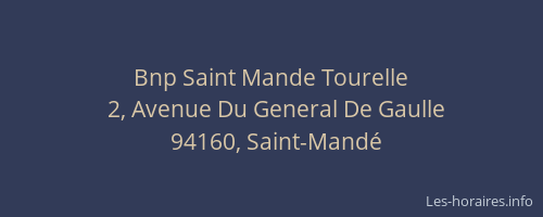 Bnp Saint Mande Tourelle