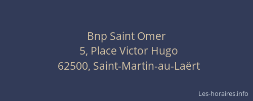 Bnp Saint Omer