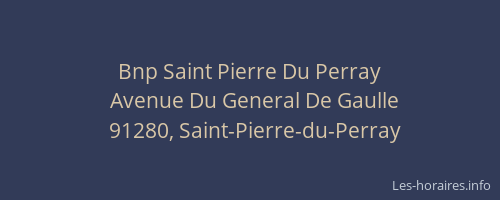 Bnp Saint Pierre Du Perray