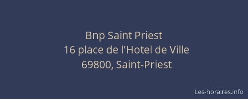 Bnp Saint Priest