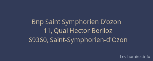 Bnp Saint Symphorien D'ozon