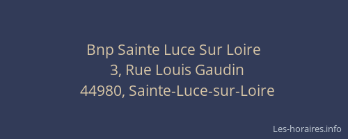 Bnp Sainte Luce Sur Loire