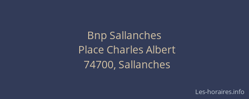 Bnp Sallanches