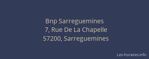 Bnp Sarreguemines