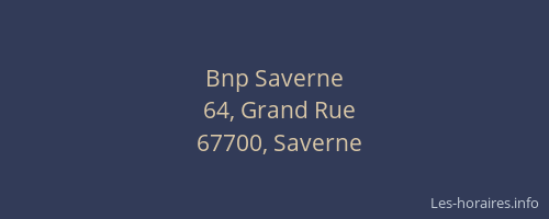 Bnp Saverne