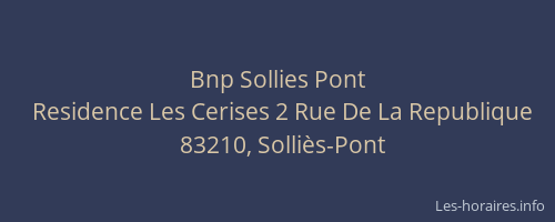Bnp Sollies Pont
