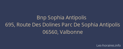 Bnp Sophia Antipolis