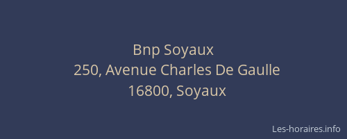 Bnp Soyaux