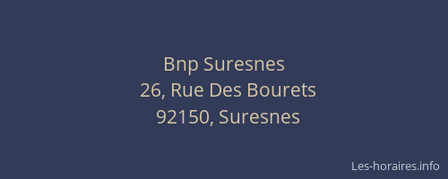 Bnp Suresnes