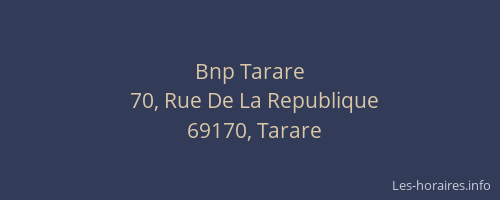 Bnp Tarare