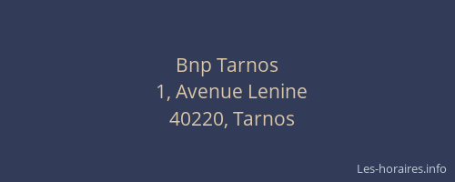 Bnp Tarnos