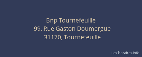 Bnp Tournefeuille
