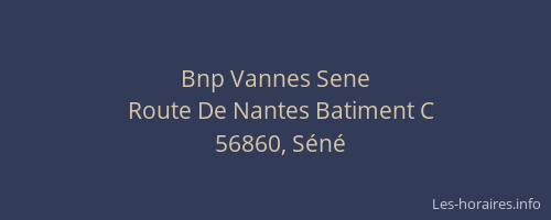 Bnp Vannes Sene