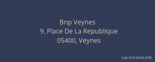 Bnp Veynes