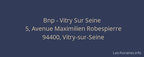 Bnp - Vitry Sur Seine