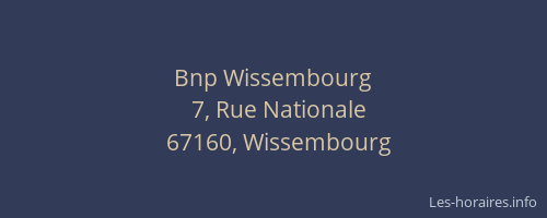 Bnp Wissembourg