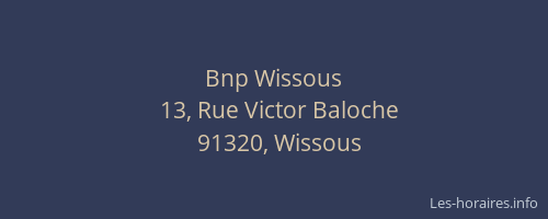 Bnp Wissous