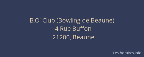 B.O' Club (Bowling de Beaune)