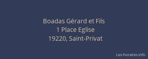 Boadas Gérard et Fils
