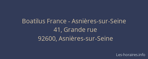 Boatilus France - Asnières-sur-Seine