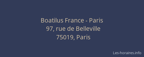 Boatilus France - Paris