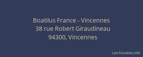 Boatilus France - Vincennes
