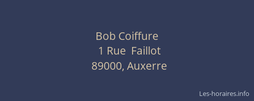 Bob Coiffure