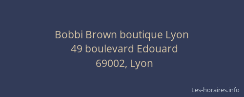 Bobbi Brown boutique Lyon