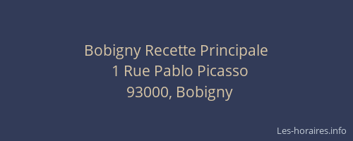 Bobigny Recette Principale