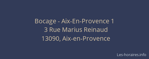 Bocage - Aix-En-Provence 1