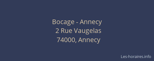 Bocage - Annecy