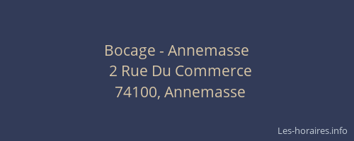 Bocage - Annemasse