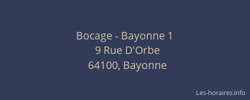 Bocage - Bayonne 1