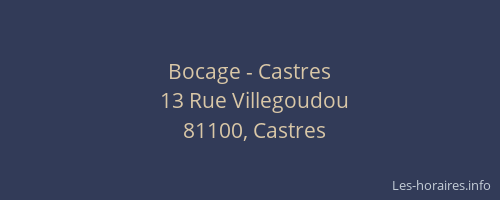 Bocage - Castres