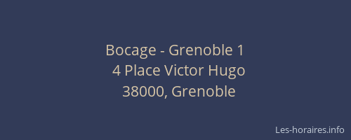 Bocage - Grenoble 1