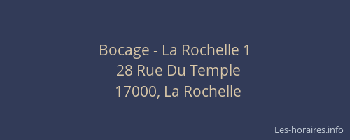 Bocage - La Rochelle 1