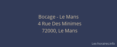 Bocage - Le Mans