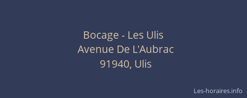 Bocage - Les Ulis
